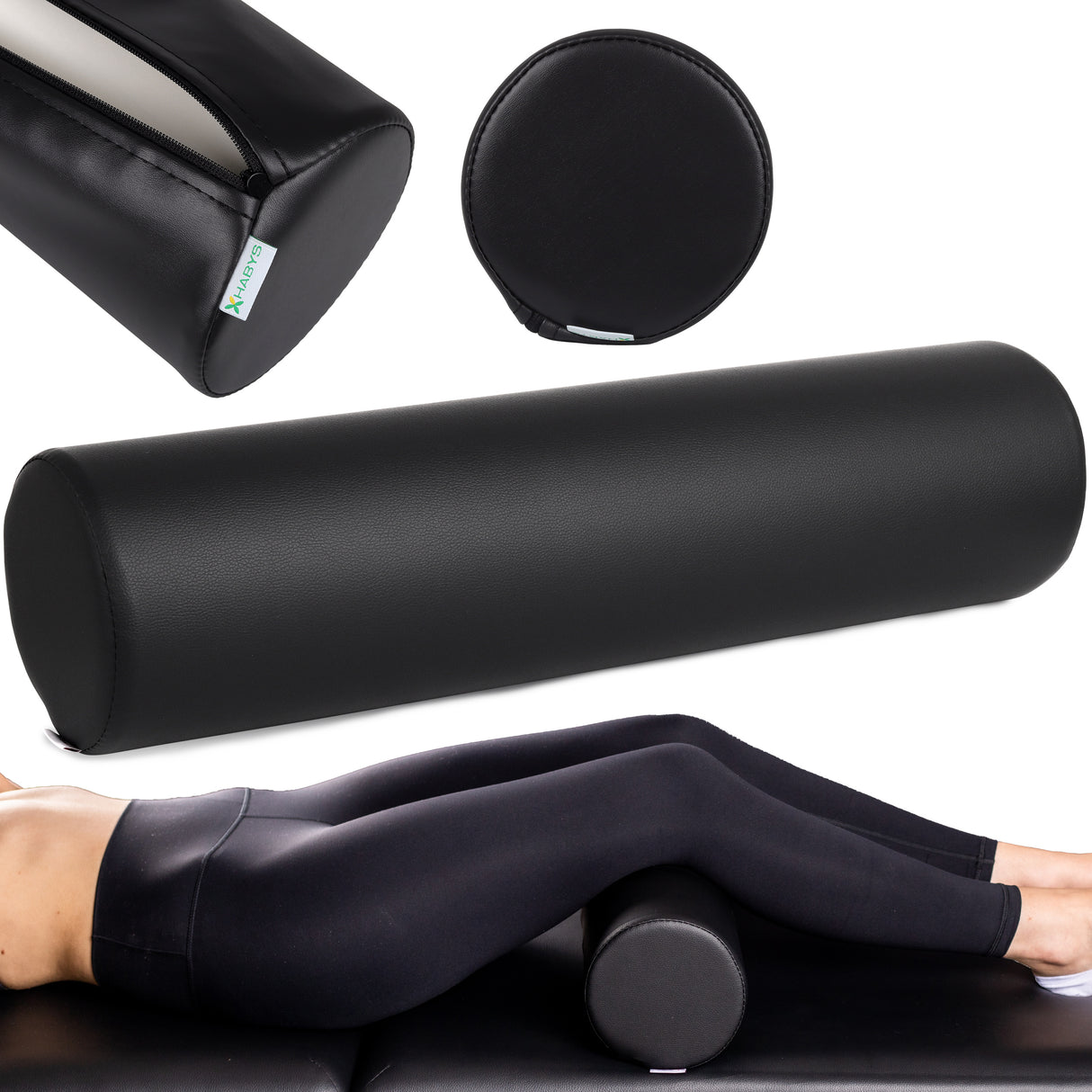 Pernă cilindru de poziționare pentru masaj 15x60 cm | Vinyl Flex