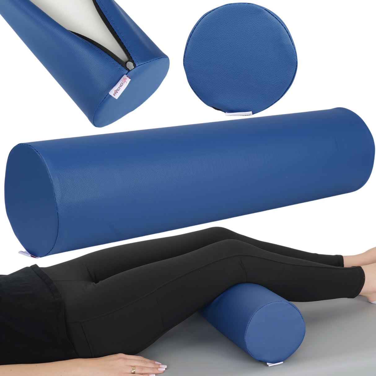 Pernă cilindru de poziționare pentru masaj 15x60 cm | Comfy Base