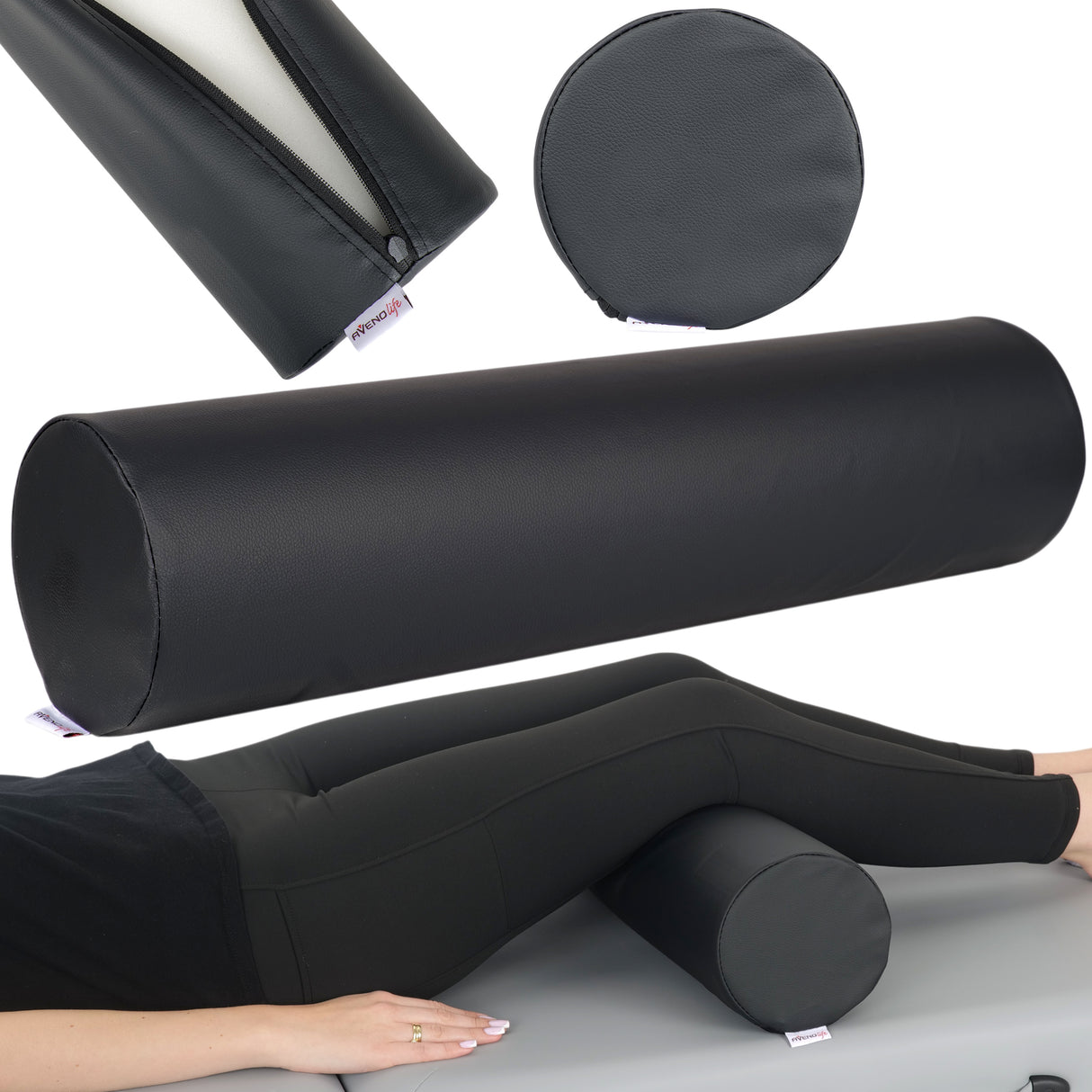 Pernă cilindru de poziționare pentru masaj 15x60 cm | Comfy Base