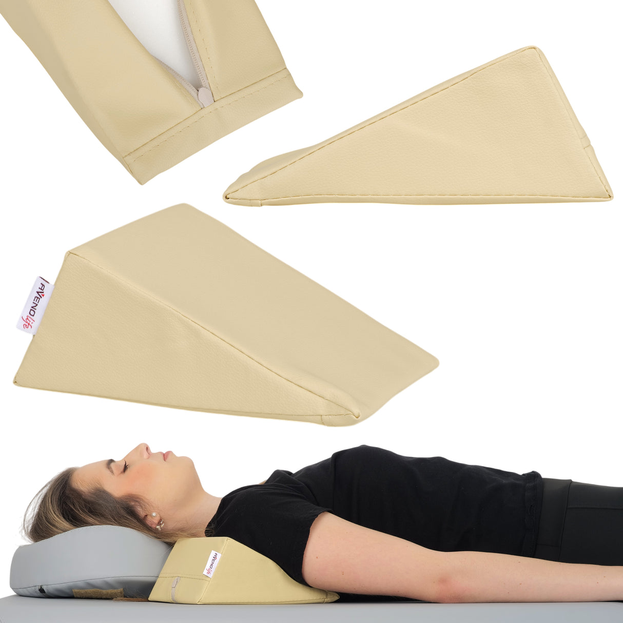 Pernă triunghiulară de poziționare pentru masaj 20x15x10 cm | Comfy Base