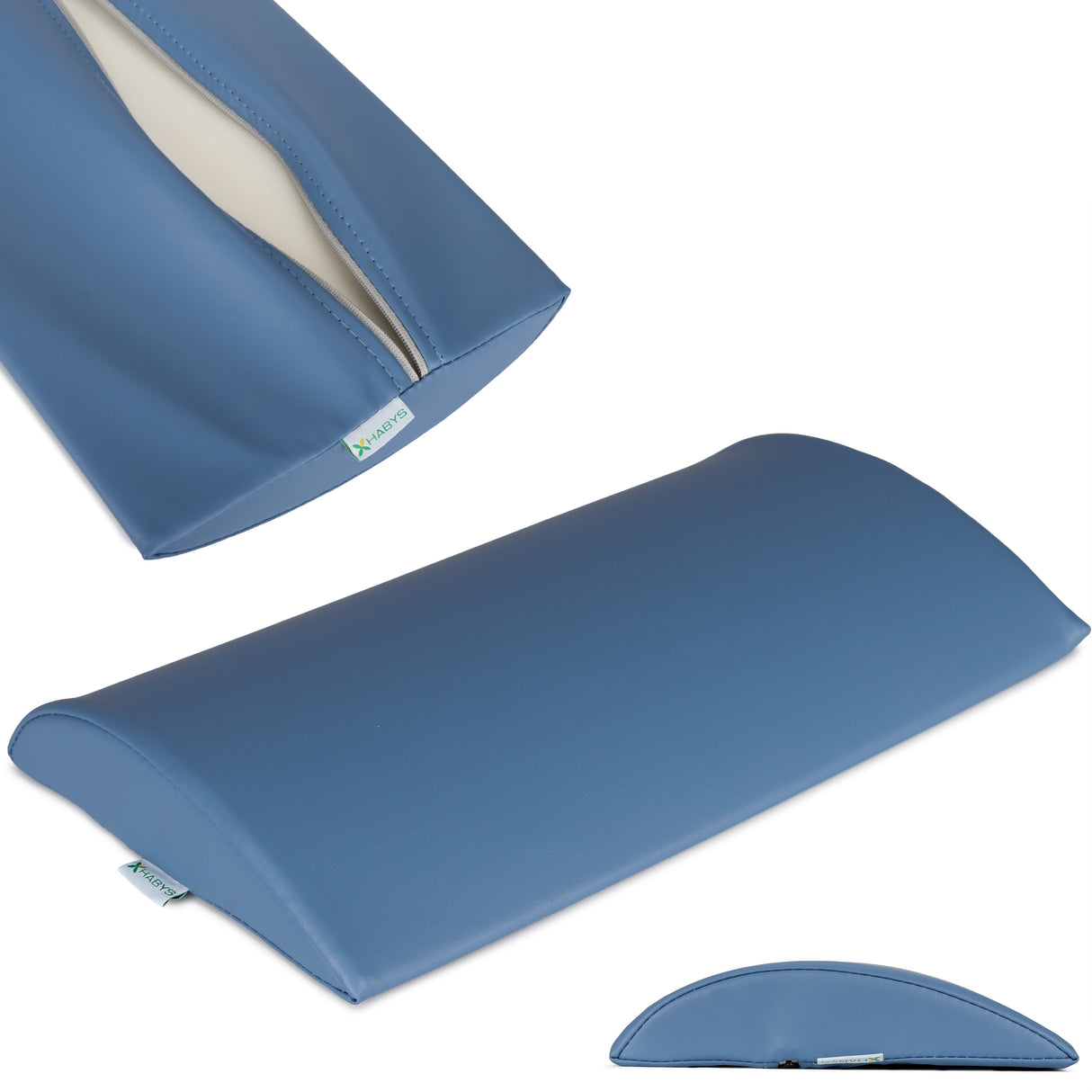 Pernă semi-cilindru de poziționare lombară pentru masaj 40x25x5 cm | Soft Touch