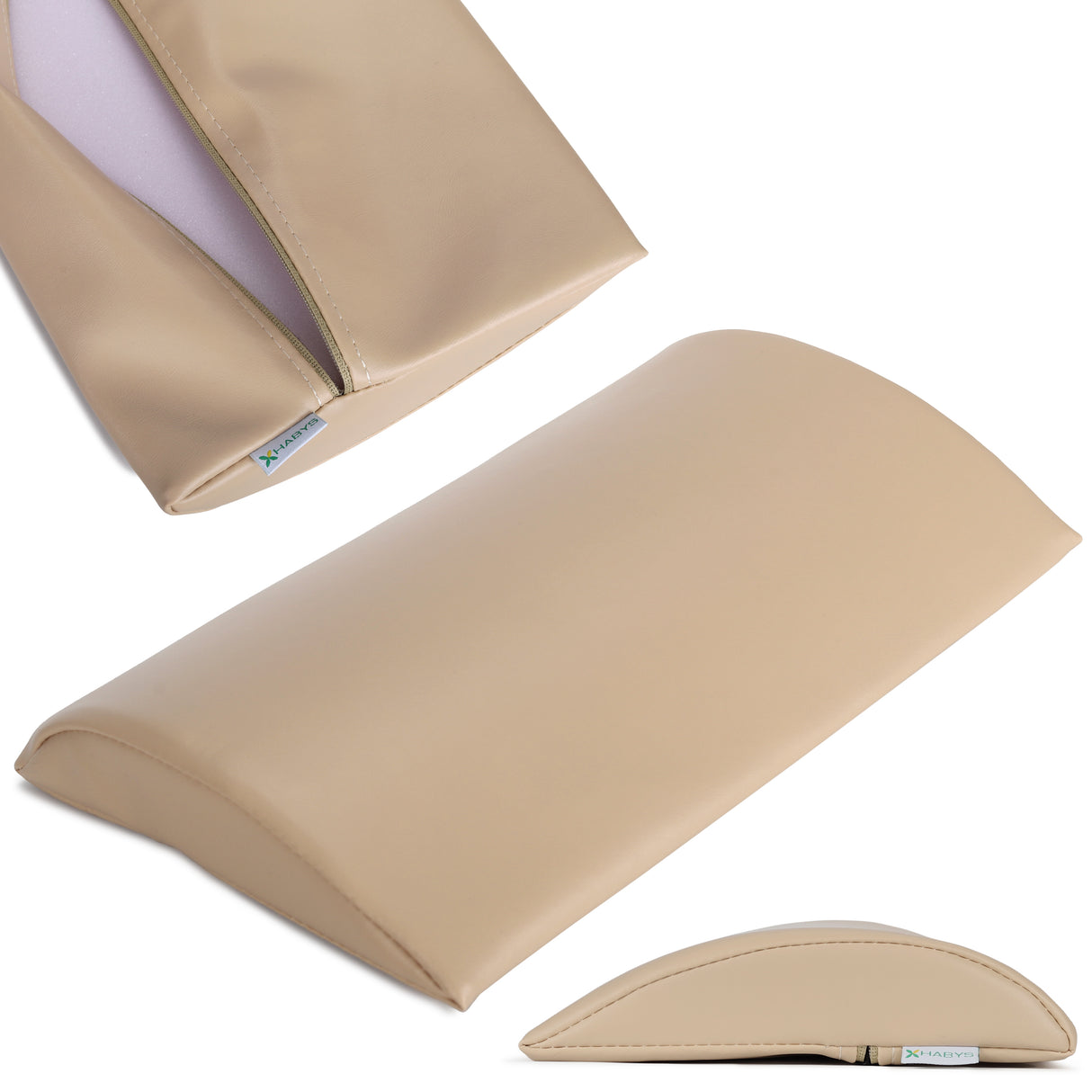 Pernă semi-cilindru de poziționare lombară pentru masaj 40x25x5 cm | Tapițerie Vinyl Flex