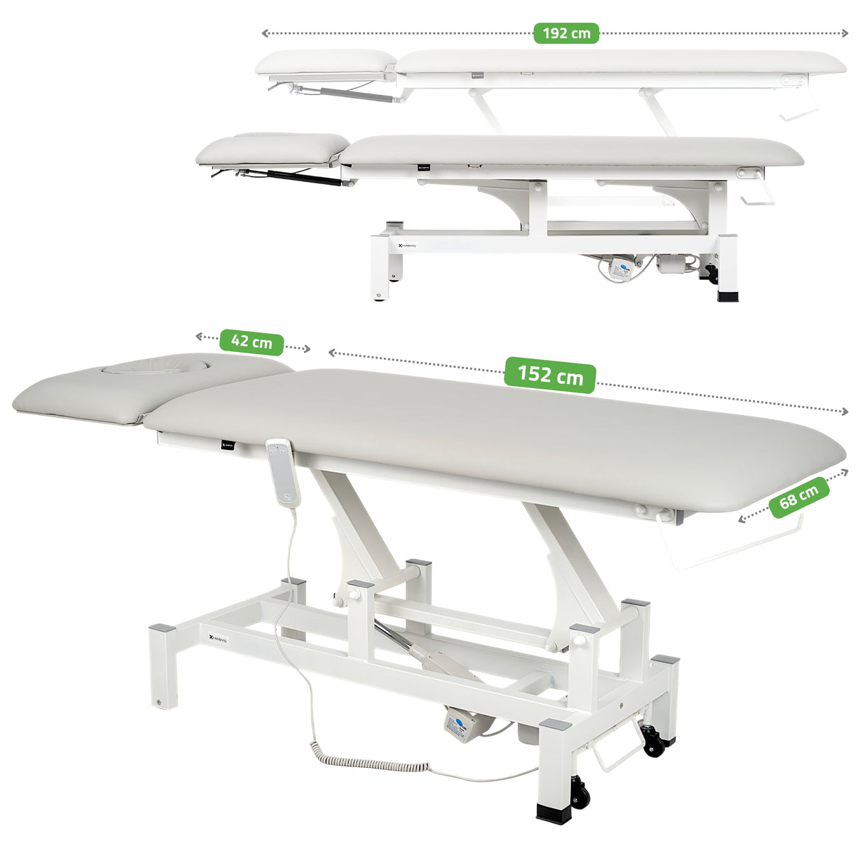 Masă de masaj electrică Fortis 2 Ergo | 2 segmente | Telecomandă manuală | Garanție 3 ani