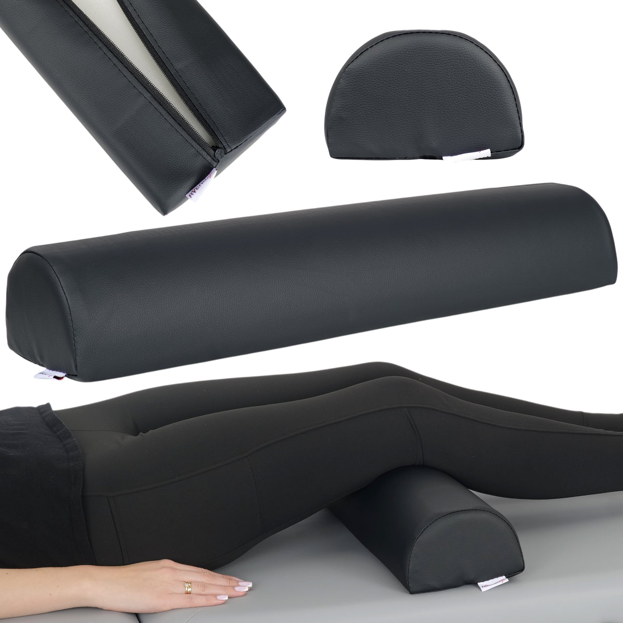 Pernă semi-cilindru de poziționare pentru masaj 60x15x10 cm | Comfy Base