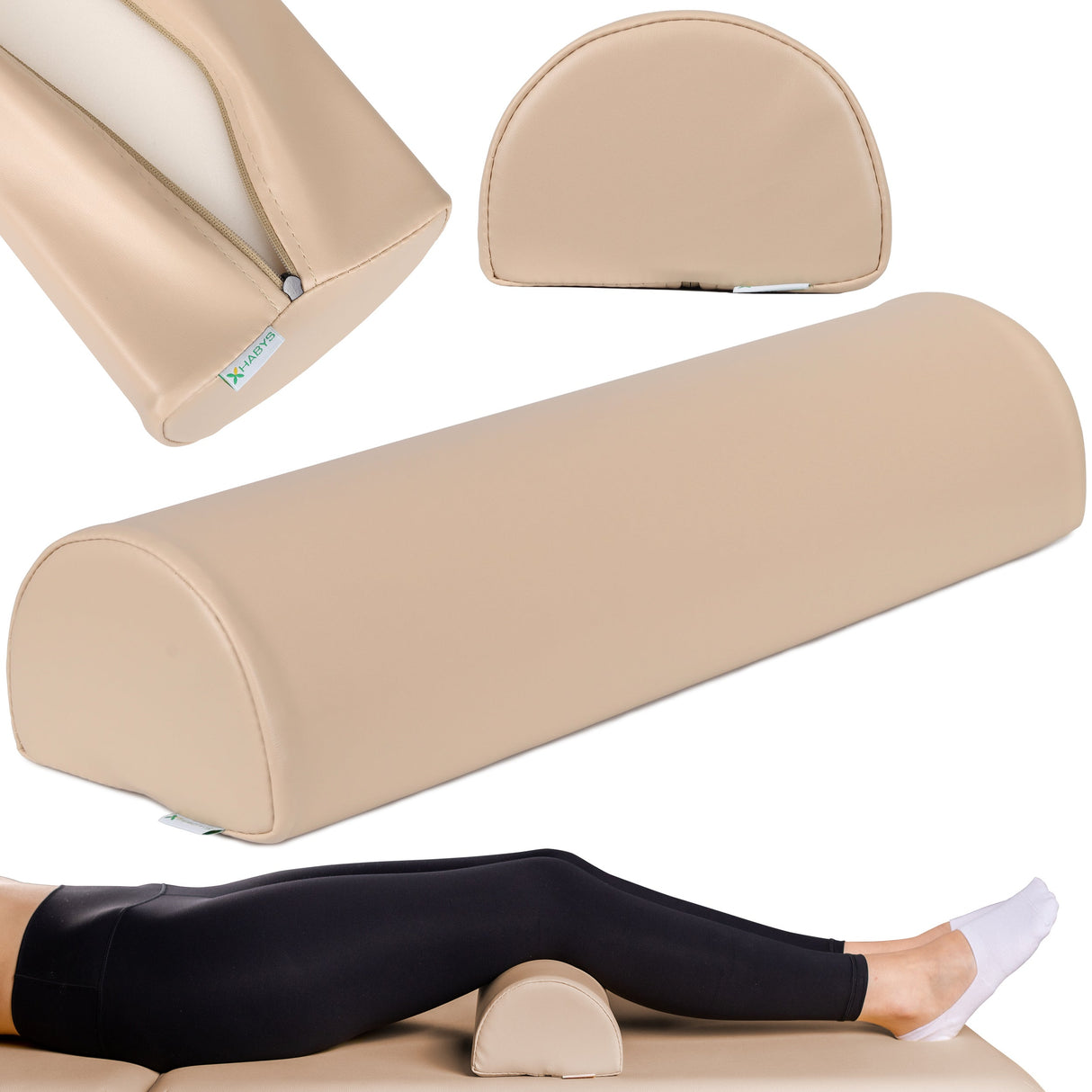 Pernă semi-cilindru de poziționare pentru masaj 60x18x12 cm | Vinyl Flex