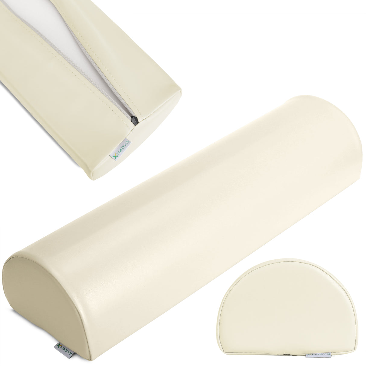 Pernă semi-cilindru de poziționare pentru masaj 60x18x12 cm | Tapițerie Satin Comfort