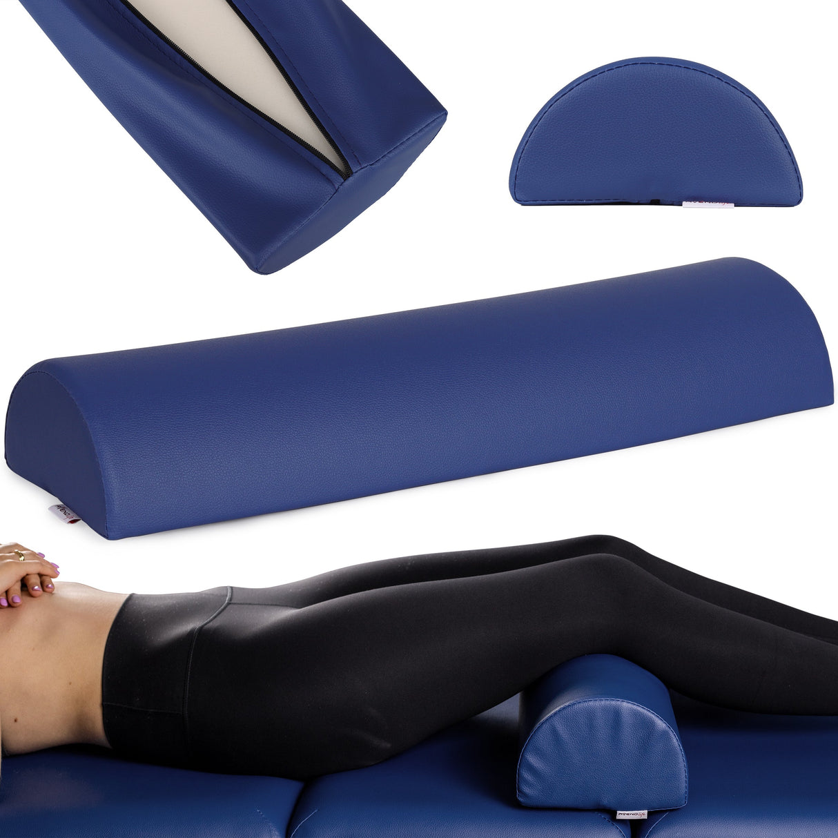 Pernă semi-cilindru de poziționare pentru masaj 60x19x9 cm | Comfy Base