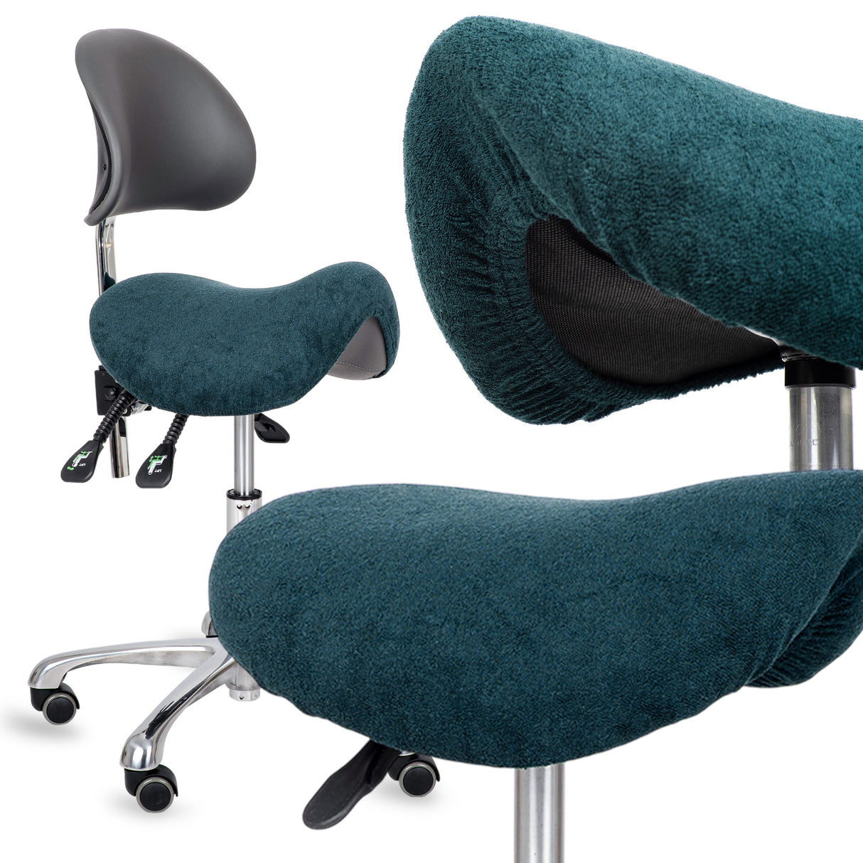 Husă din material frotir pentru Taburet | Sacaun cu roți | Diametru 34-40 cm