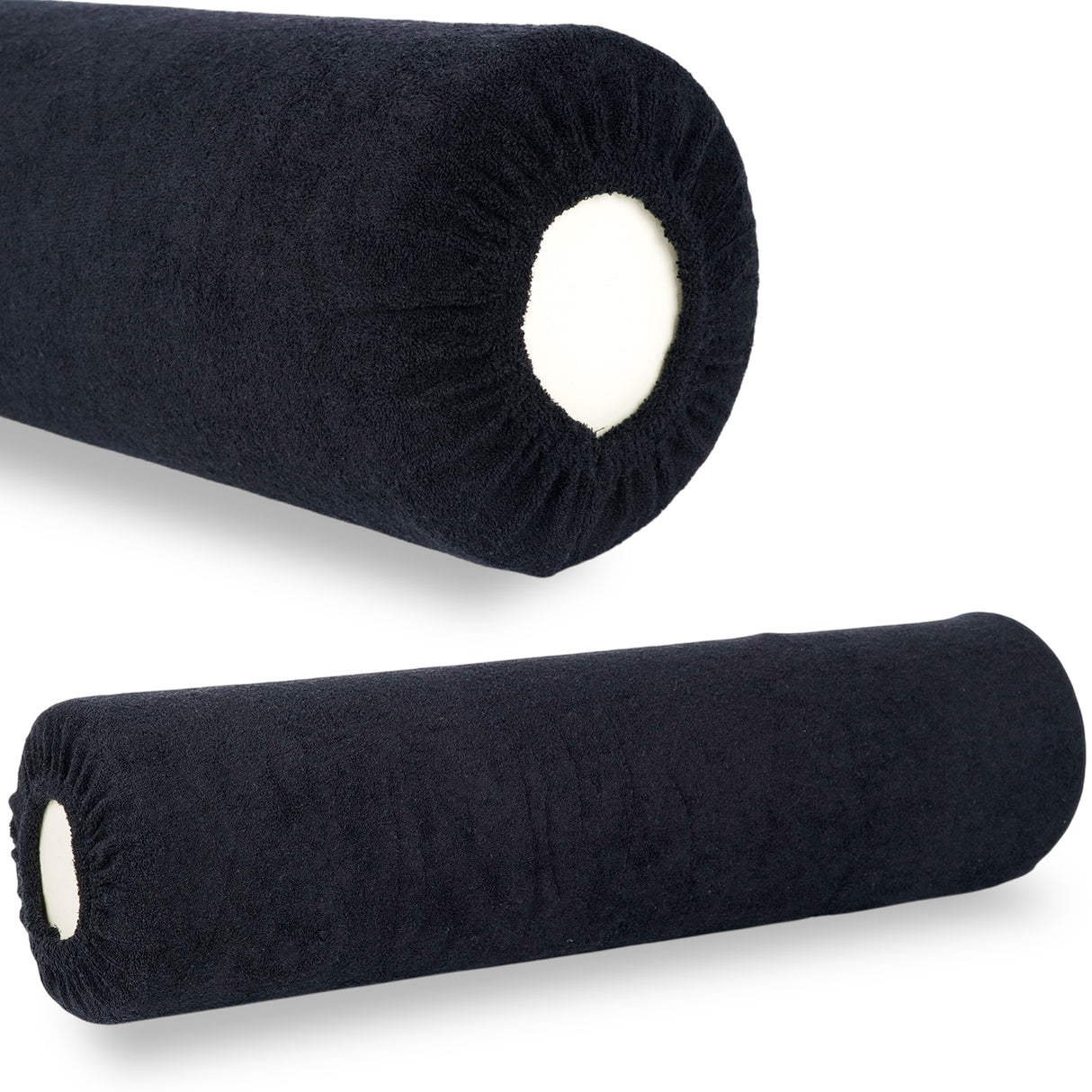 Husă din frotir textil cu elastic pentru cilindru, rolă de poziționare | 15x60 cm | Bej Negru Gri Verde