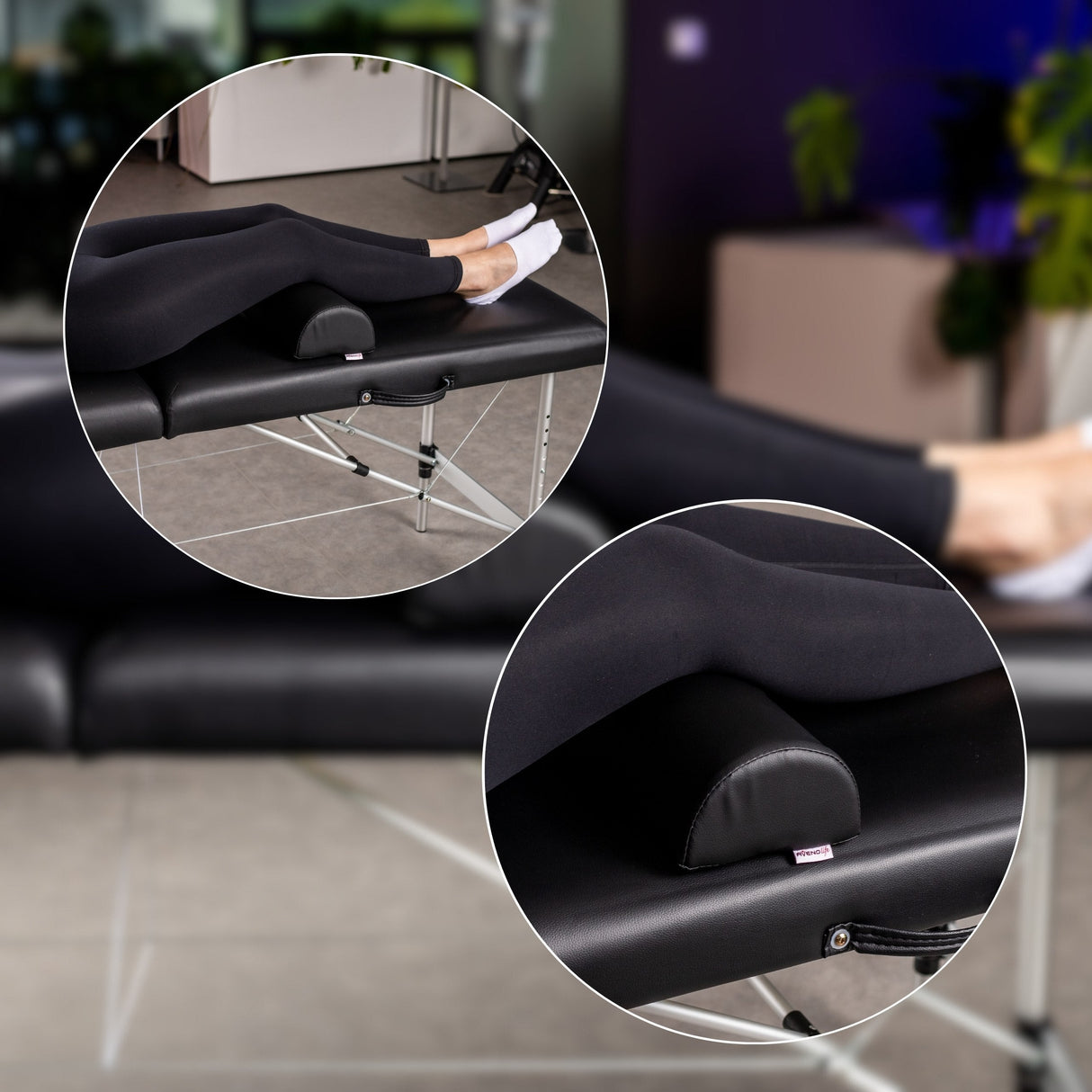 Pernă semi-cilindru de poziționare pentru masaj 60x19x9 cm | Comfy Base