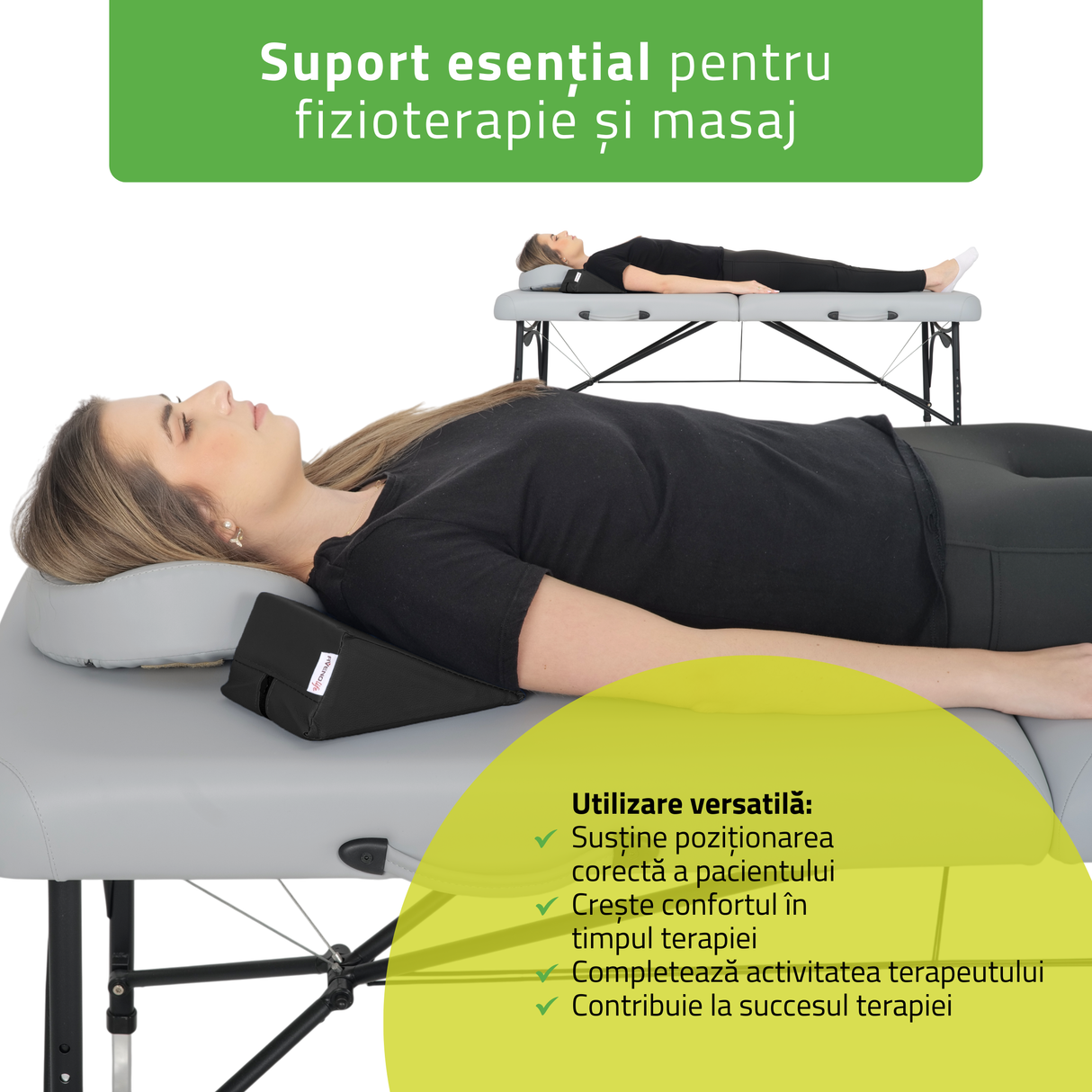 Pernă triunghiulară de poziționare pentru masaj 20x15x10 cm | Comfy Base