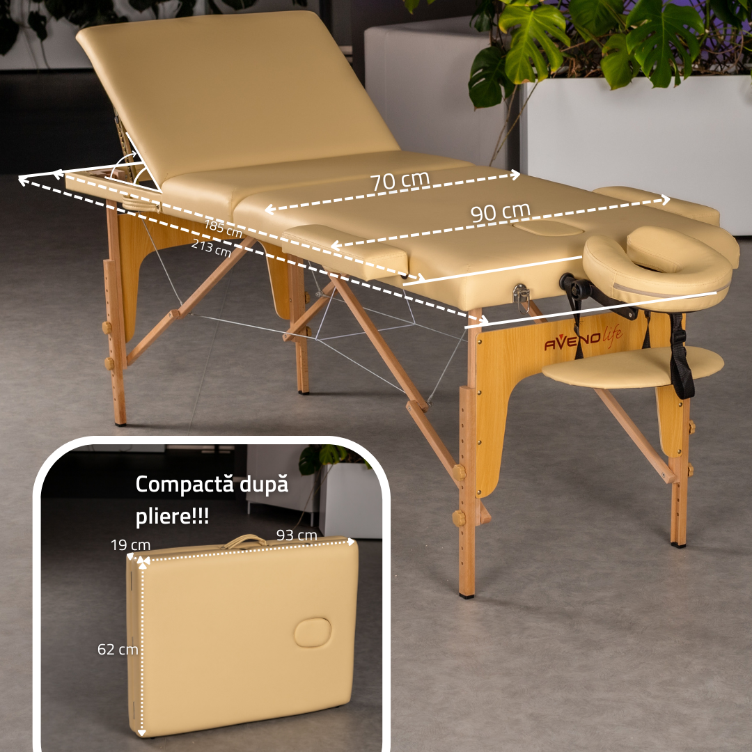 Masă de masaj pliabilă Bianca | Pat cosmetică