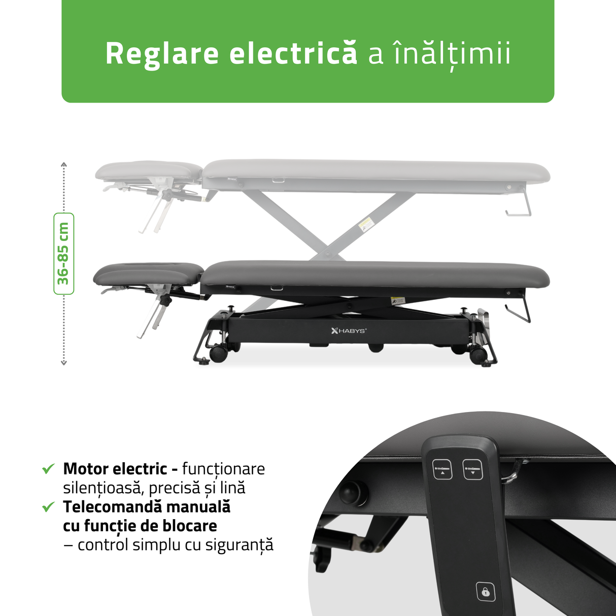 Masă de masaj electrică Evero Cross X4 Ergo | 4 segmente | Telecomandă manuală | Gri | 3 ani garanție