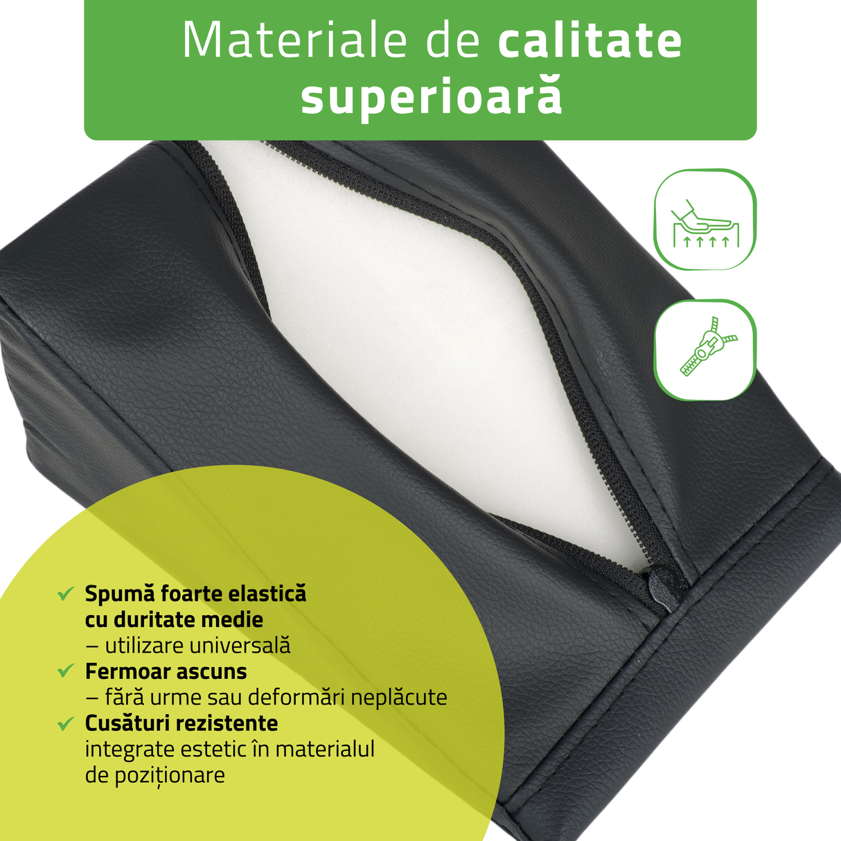 Pernă triunghiulară de poziționare pentru masaj 20x15x10 cm | Comfy Base