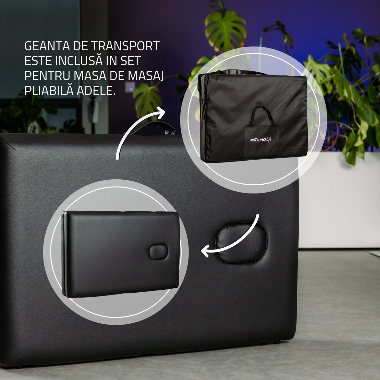 Masă de masaj pliabilă Adele | Pat cosmetică