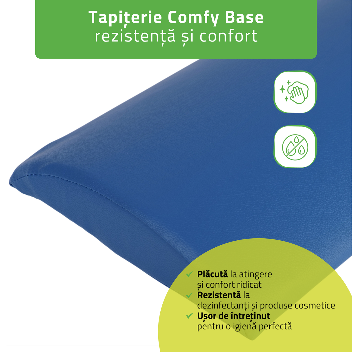 Pernă semi-cilindru de poziționare lombară pentru masaj 40x25x5 cm | Comfy Base