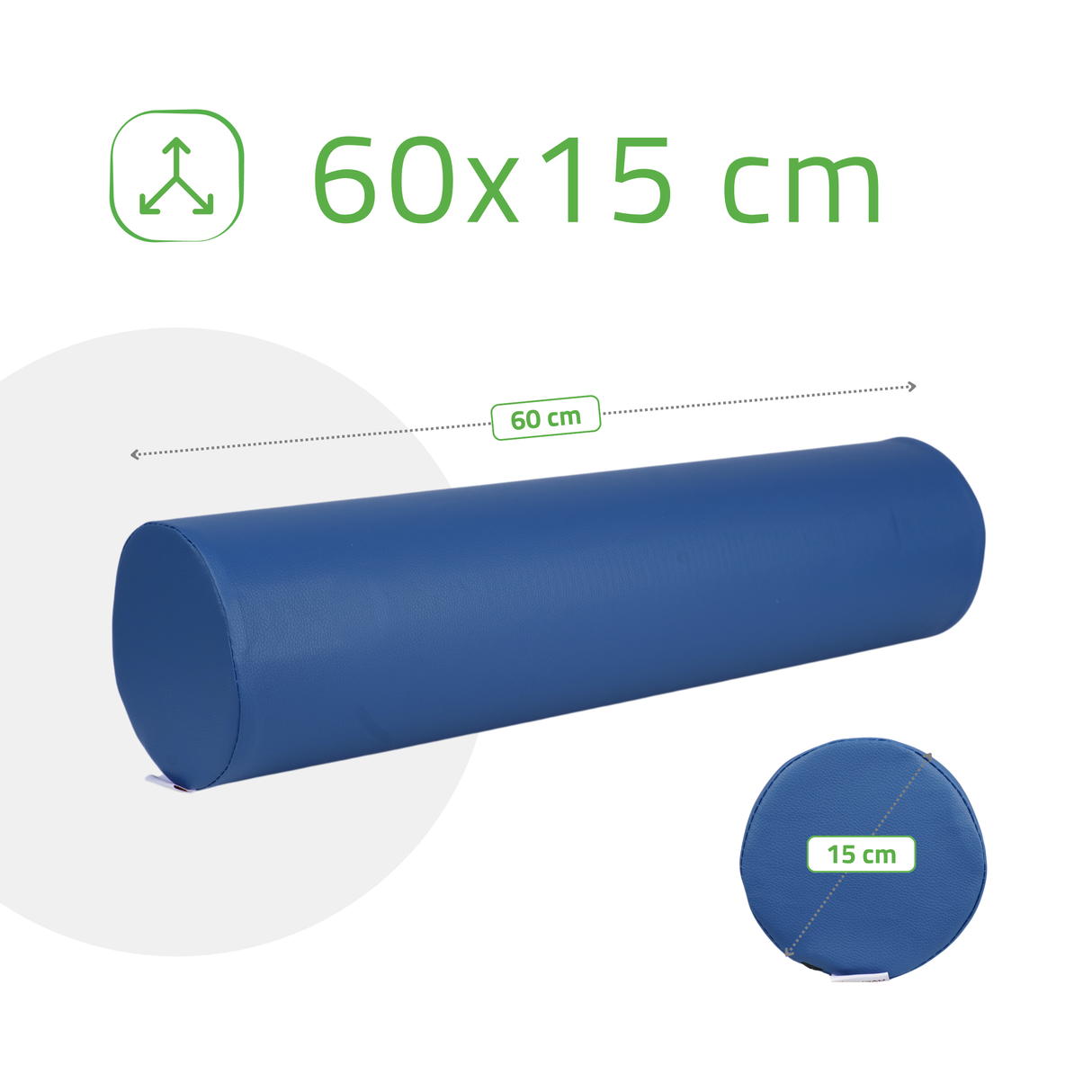 Pernă cilindru de poziționare pentru masaj 15x60 cm | Comfy Base