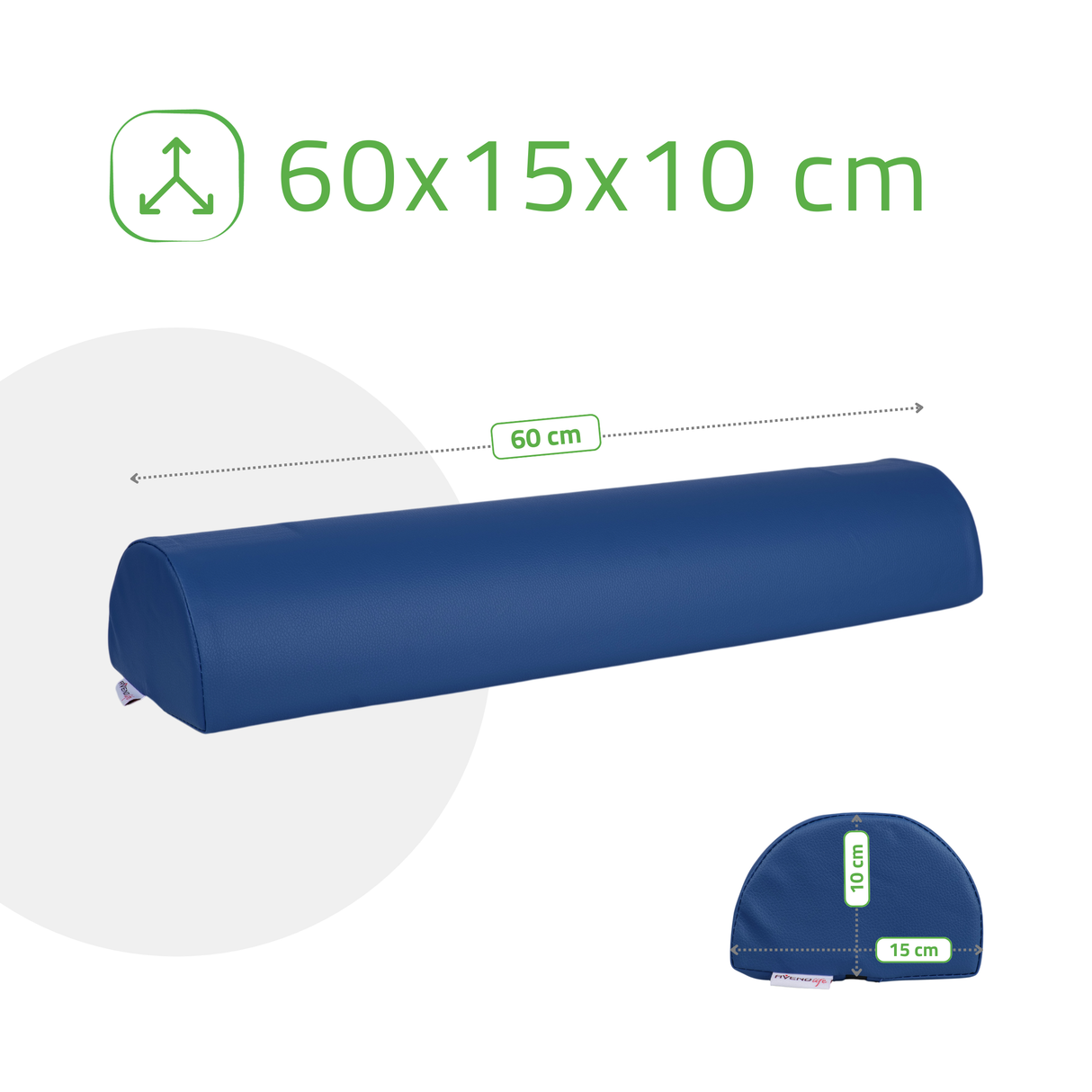 Pernă semi-cilindru de poziționare pentru masaj 60x15x10 cm | Comfy Base