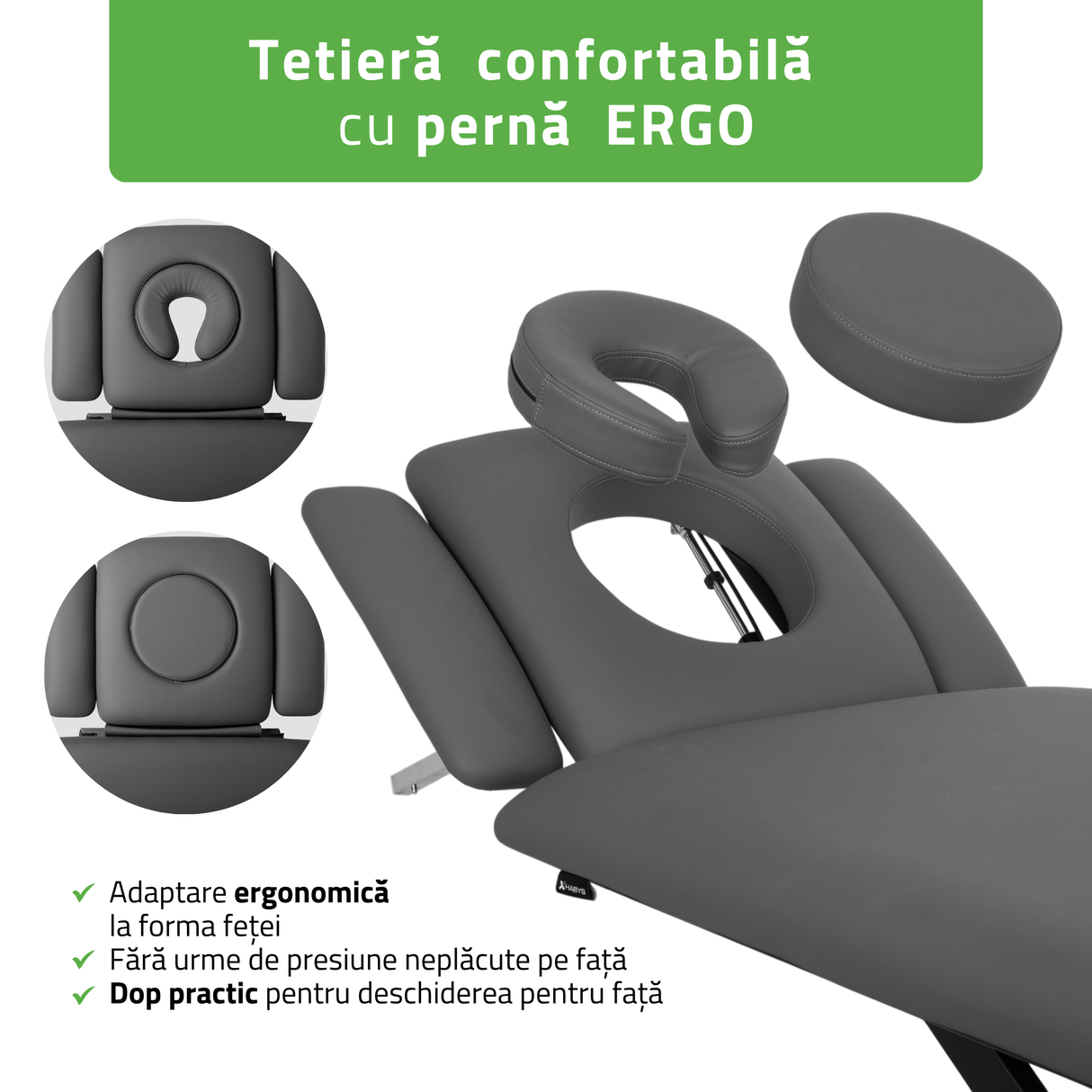 Masă de masaj electrică Evero Cross X4 Ergo | 4 segmente | Telecomandă manuală | Gri | 3 ani garanție
