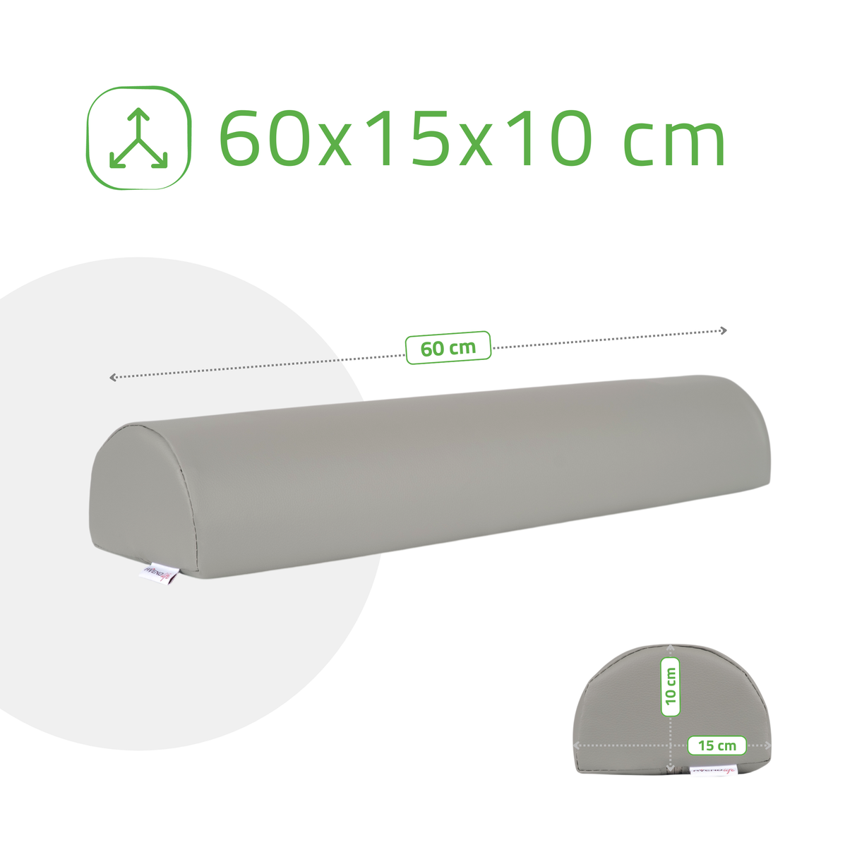 Pernă semi-cilindru de poziționare pentru masaj 60x15x10 cm | Comfy Base