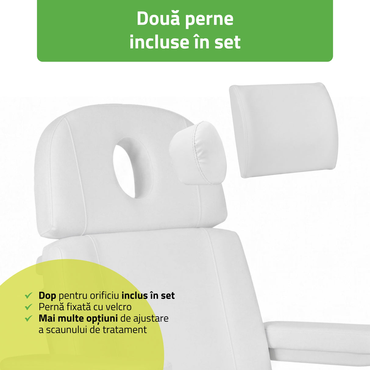 Fotoliu cosmetic electric TAVIA | Telecomandă manuală | 3 motoare | 3 ani garanție!