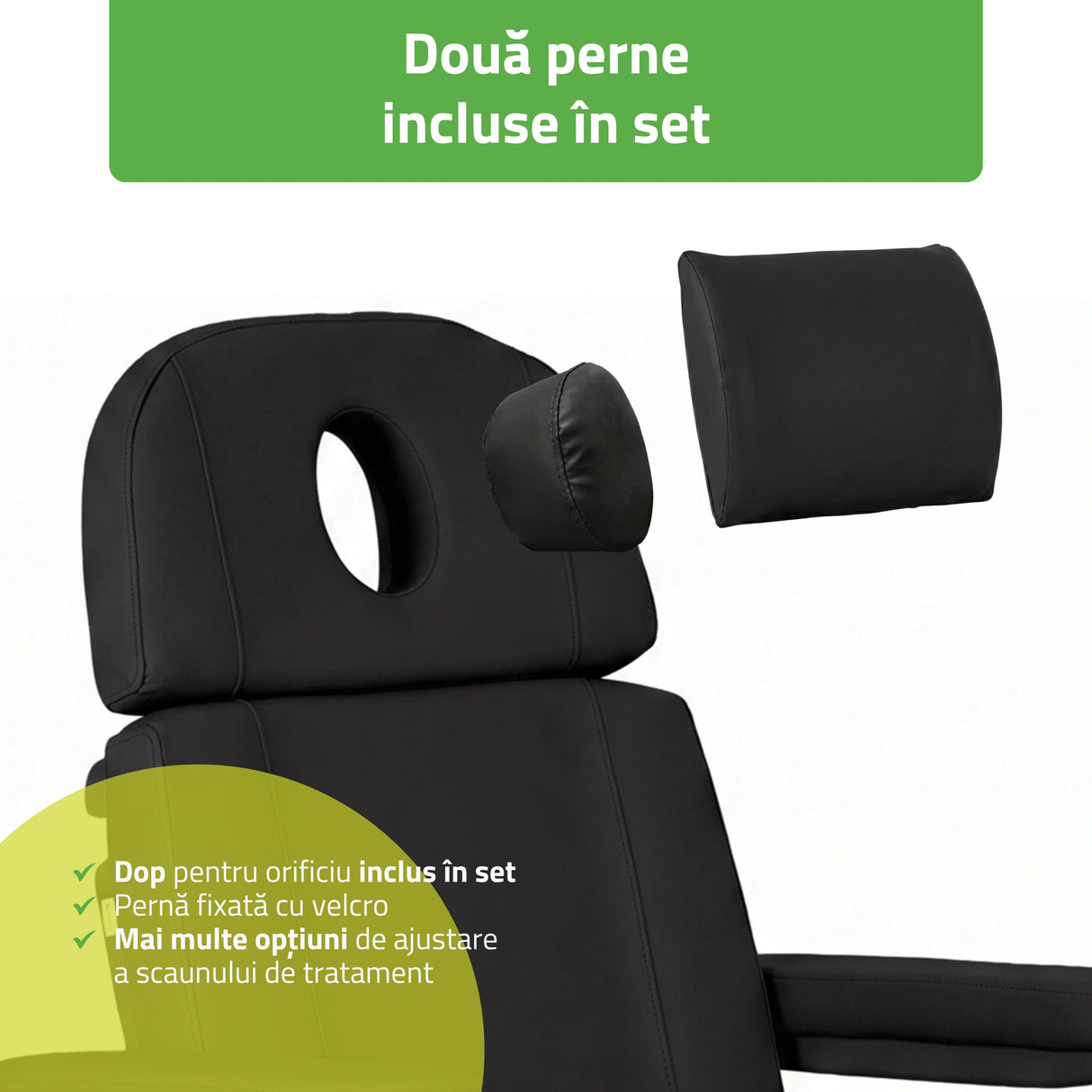 Fotoliu cosmetic electric TAVIA | Telecomandă manuală | 3 motoare | 3 ani garanție!