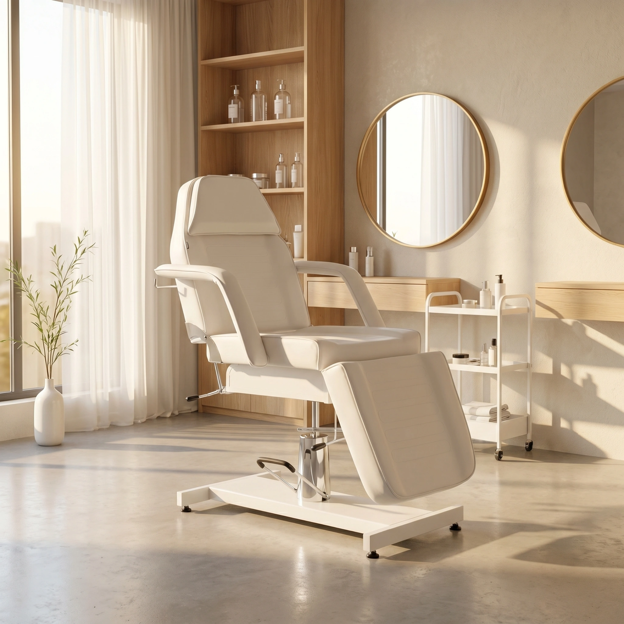Fotoliu cosmetică Alora | Sistem de Reglare a înălțimii Hidraulic