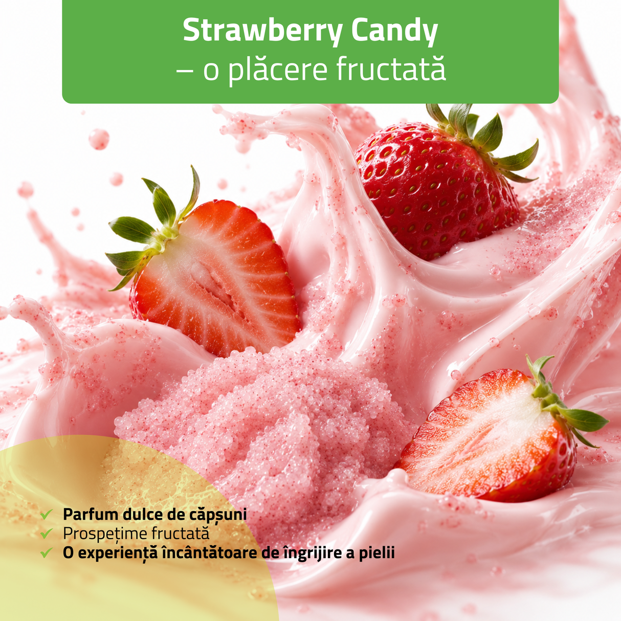 Exfoliant cu zahăr Daily Spa Strawberry Candy | HABYS | 250 ml