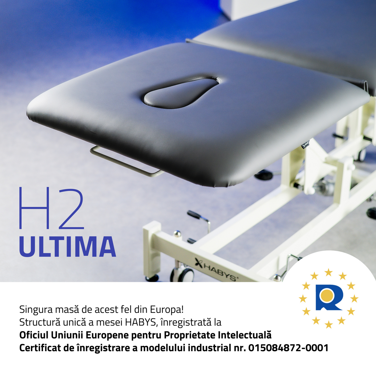 Masă de masaj hidraulică Ultima H2 | Reglare hidraulică a înălțimii