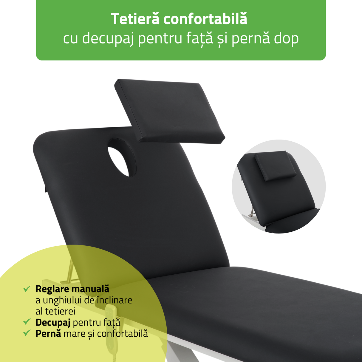 Masă de masaj electrică Optima | Pat de masaj electric | 2 segmente | Telecomandă Manuală | 2 ani garanție!