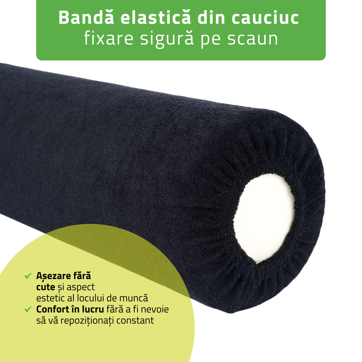 Husă din frotir textil cu elastic pentru cilindru, rolă de poziționare | 15x60 cm | Bej Negru Gri Verde