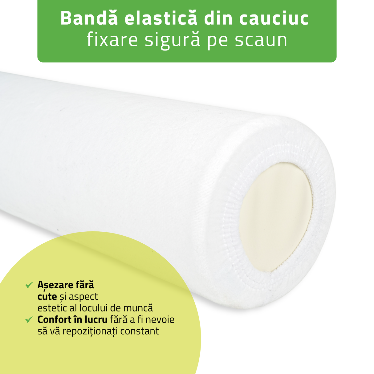 Husă din Velur cu elastic pentru cilindru, rolă de poziționare | 15x60 cm
