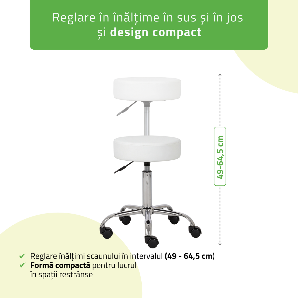 Scaun, Taburet rotativ cosmetică | Tila
