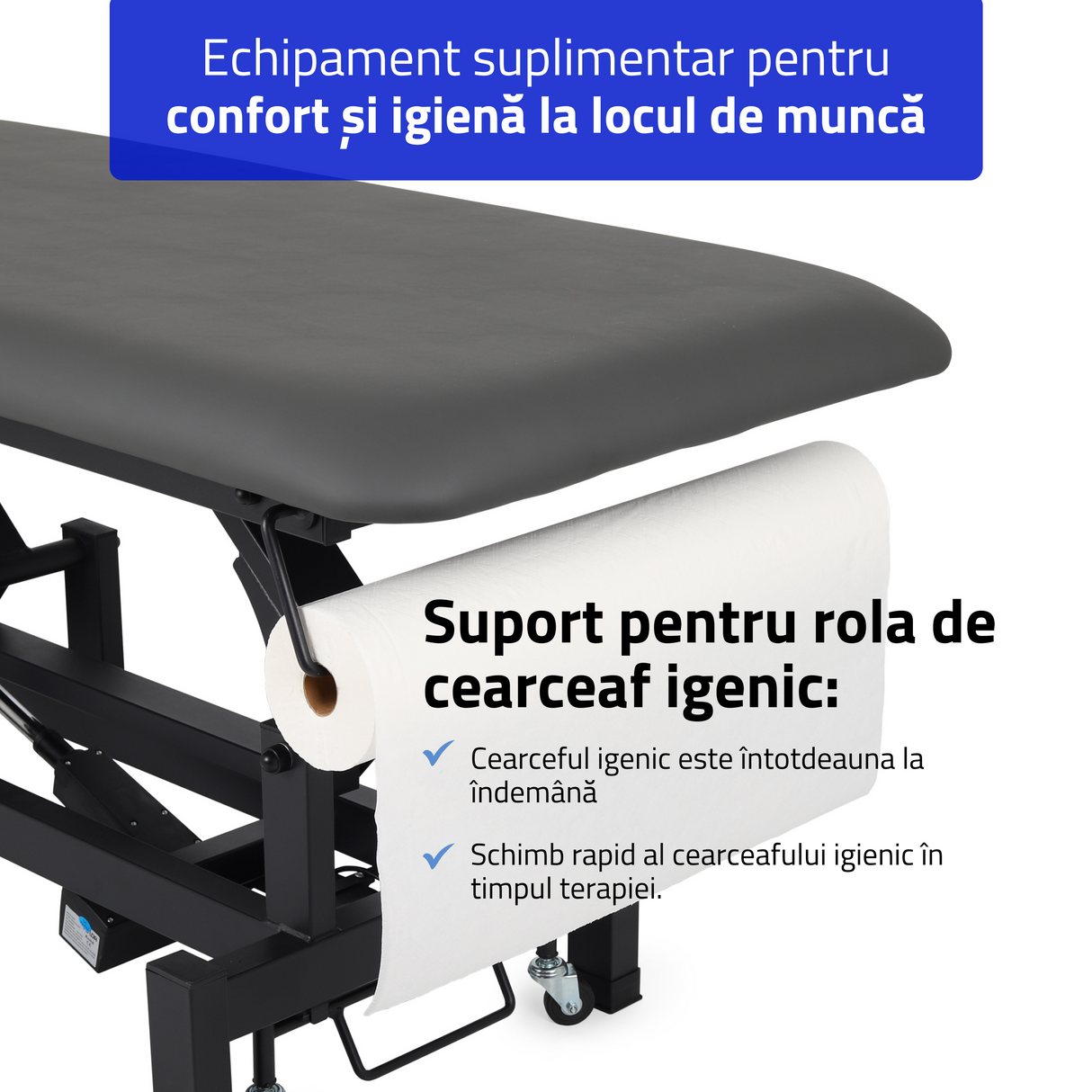 Masă de masaj electrică Fortis 4 Ergo | Pat de masaj electric | 4 segmente | Telecomandă Manuală | 3 ani garanție!