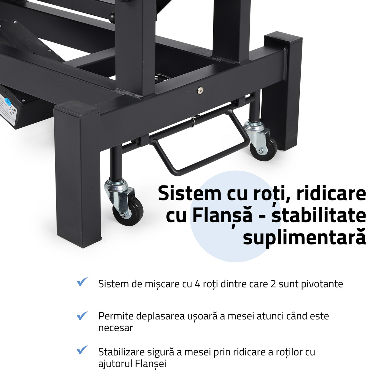 Masă de masaj electrică Fortis 4 Ergo | Pat de masaj electric | 4 segmente | Telecomandă Manuală | 3 ani garanție!