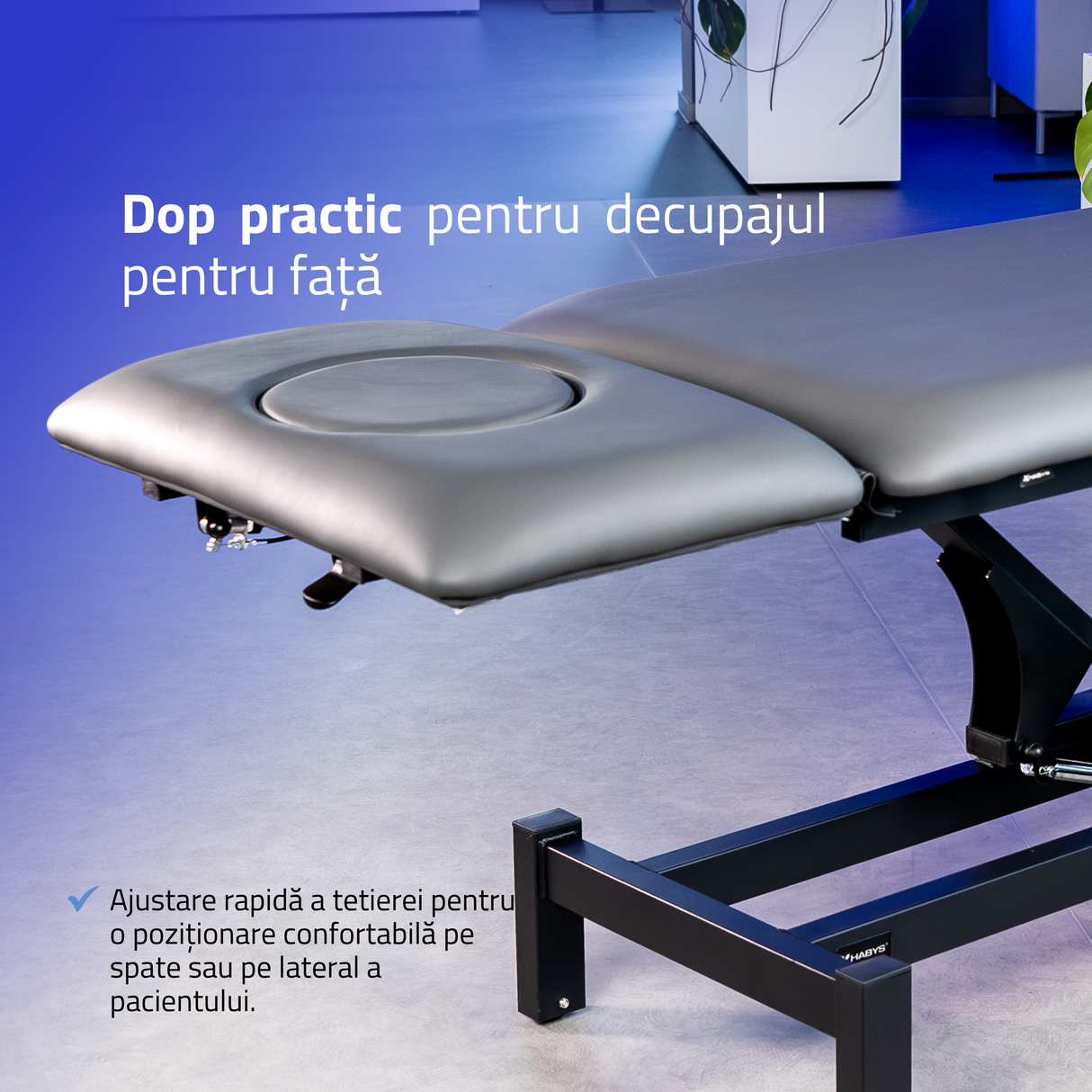 Masă de masaj electrică Fortis 2 Ergo | 2 segmente | Telecomandă manuală | Garanție 3 ani