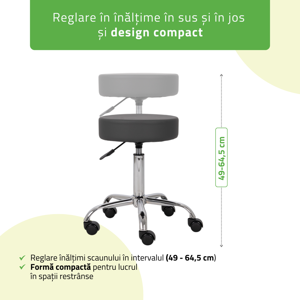 Scaun, Taburet rotativ cosmetică | Tila