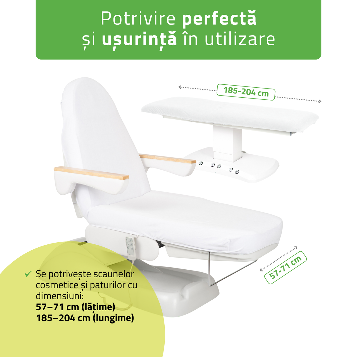 Husă din velur cu elastic și șnururi pentru Fotoliu de cosmetică