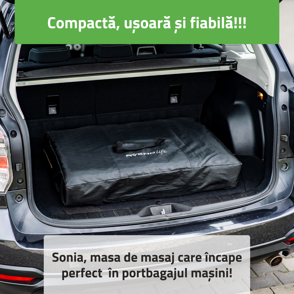 Set | Masă de masaj Sonia 60 cm – bej | +Ice Roller pentru corp – Violet