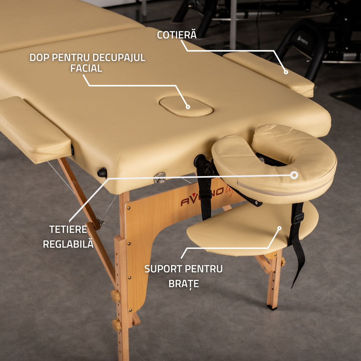 Masă de masaj pliabilă, portabilă, Sofia Light | 3 ani garanție!