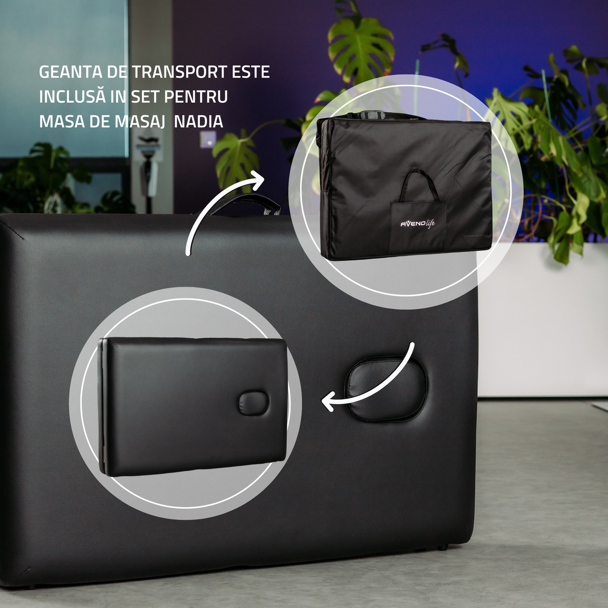 Masă de masaj pliabilă Nadia | Pat cosmetică