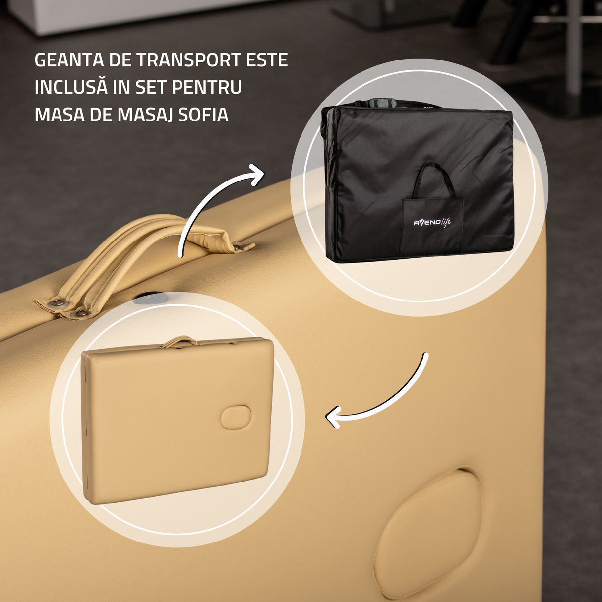 Masă de masaj pliabilă Sofia | Pat cosmetică