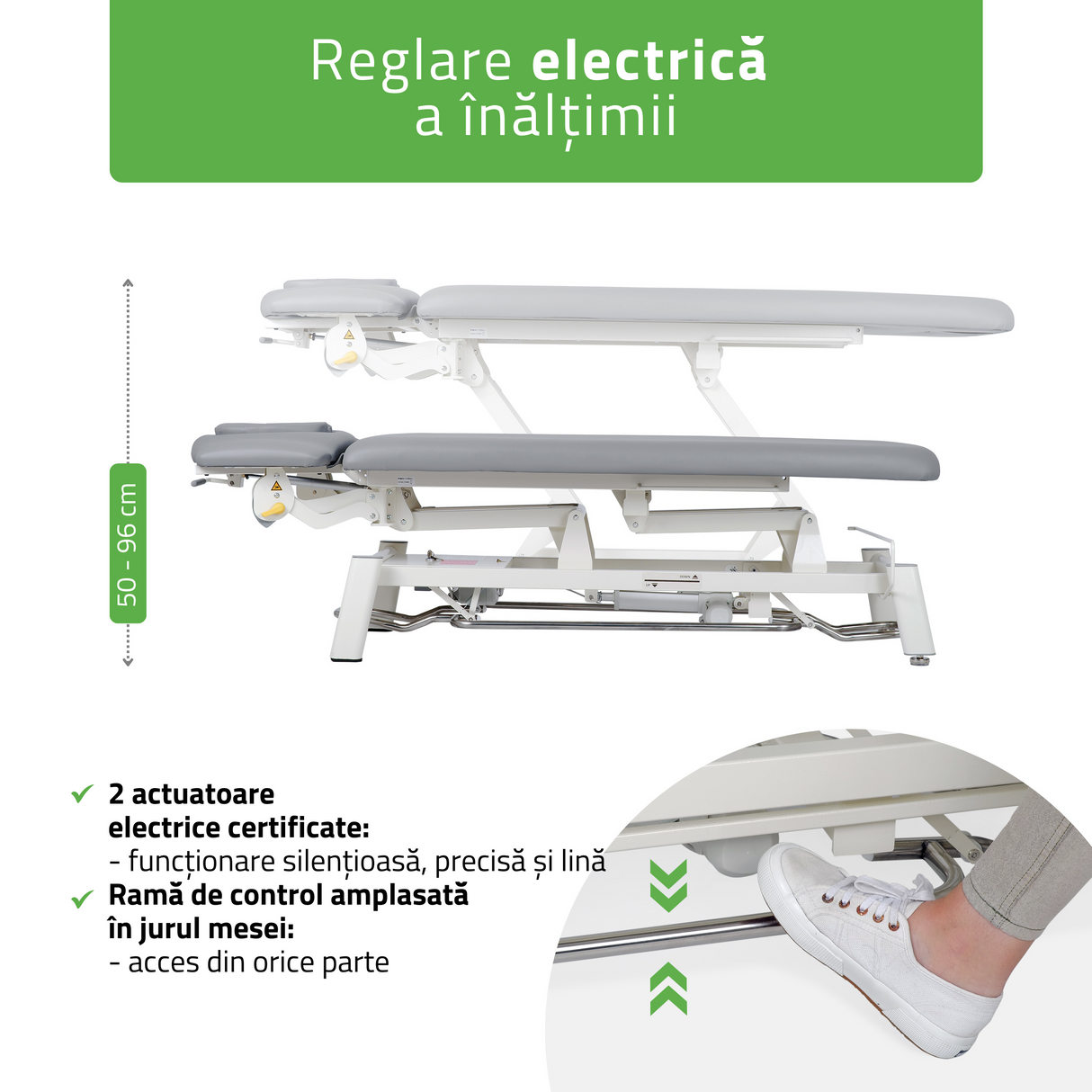 Masă de masaj electrică Proxima V4 ERGO | Pat de masaj electric | 4-Segmente | Telecomandă manuală | Ramă de control | 3 ani garanție!
