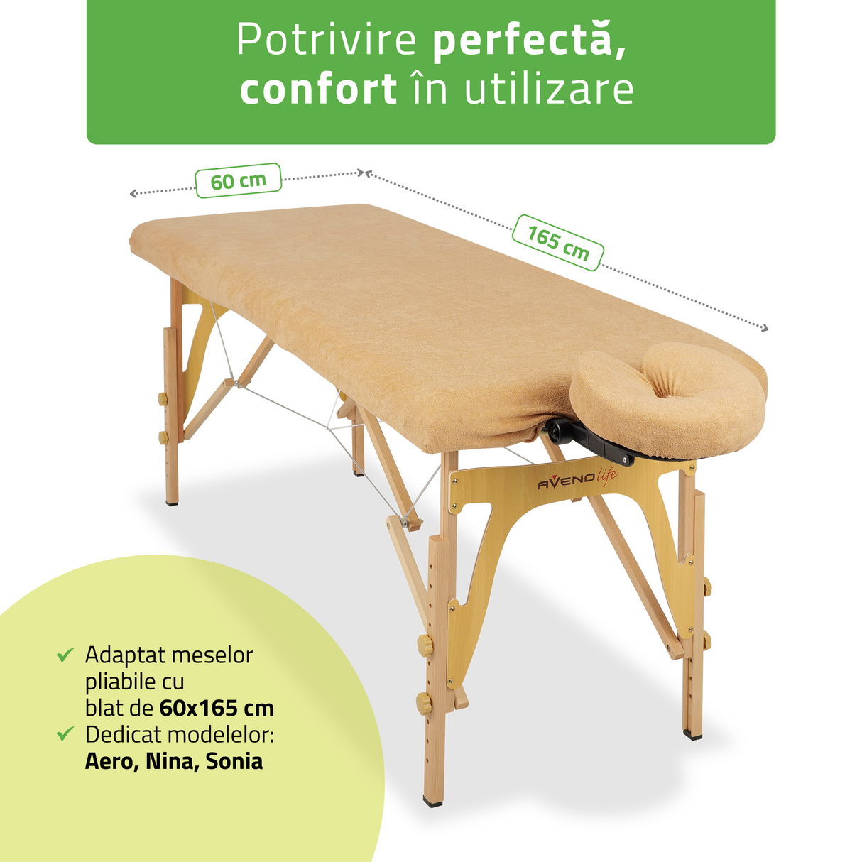 Set Huse din frotir textil pentru mesele de masaj portabile | Bej | Alb | Albastru Marin