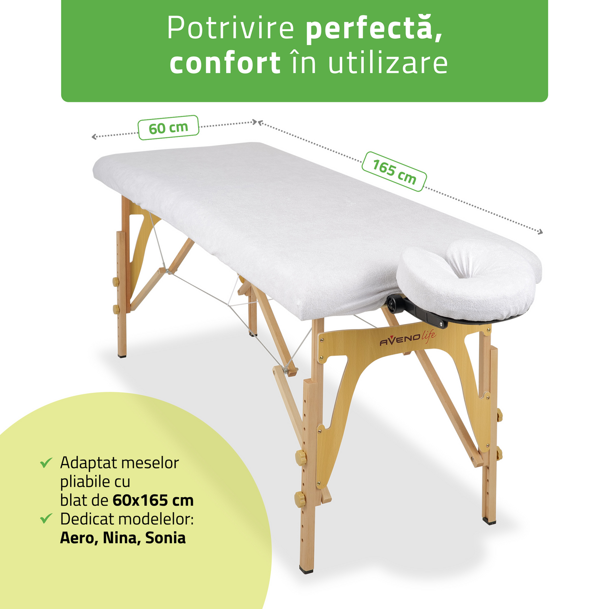 Set Huse din frotir textil pentru mesele de masaj portabile | Bej | Alb | Albastru Marin