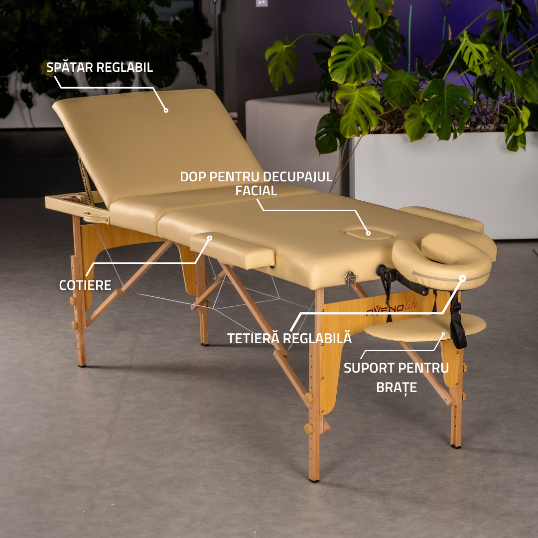 Masă de masaj pliabilă Bianca | Pat cosmetică
