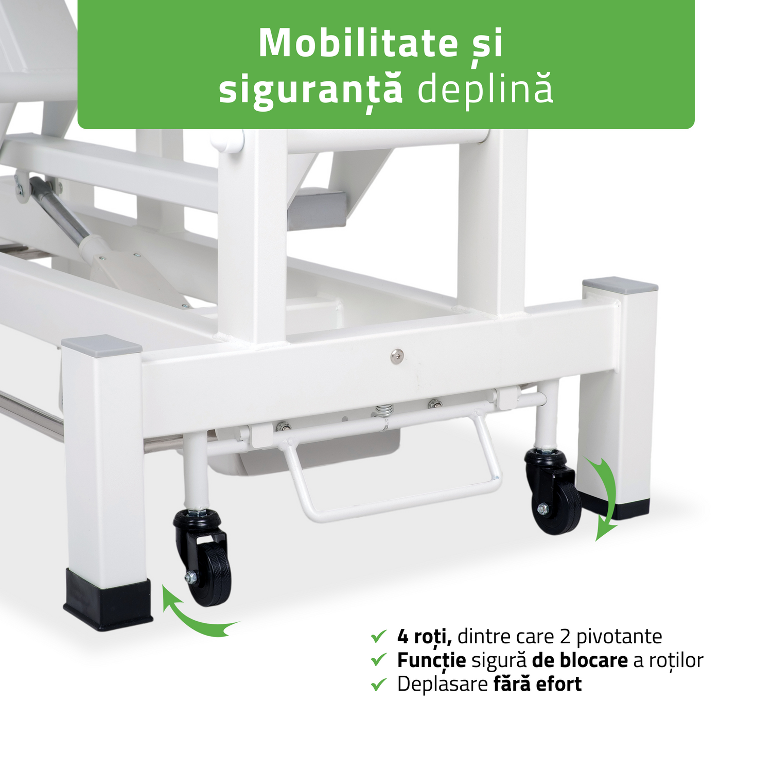 Masă de masaj electrică Fortis 4 Ergo | 2 segmente | Telecomandă manuală | Ramă de control | Garanție 3 ani