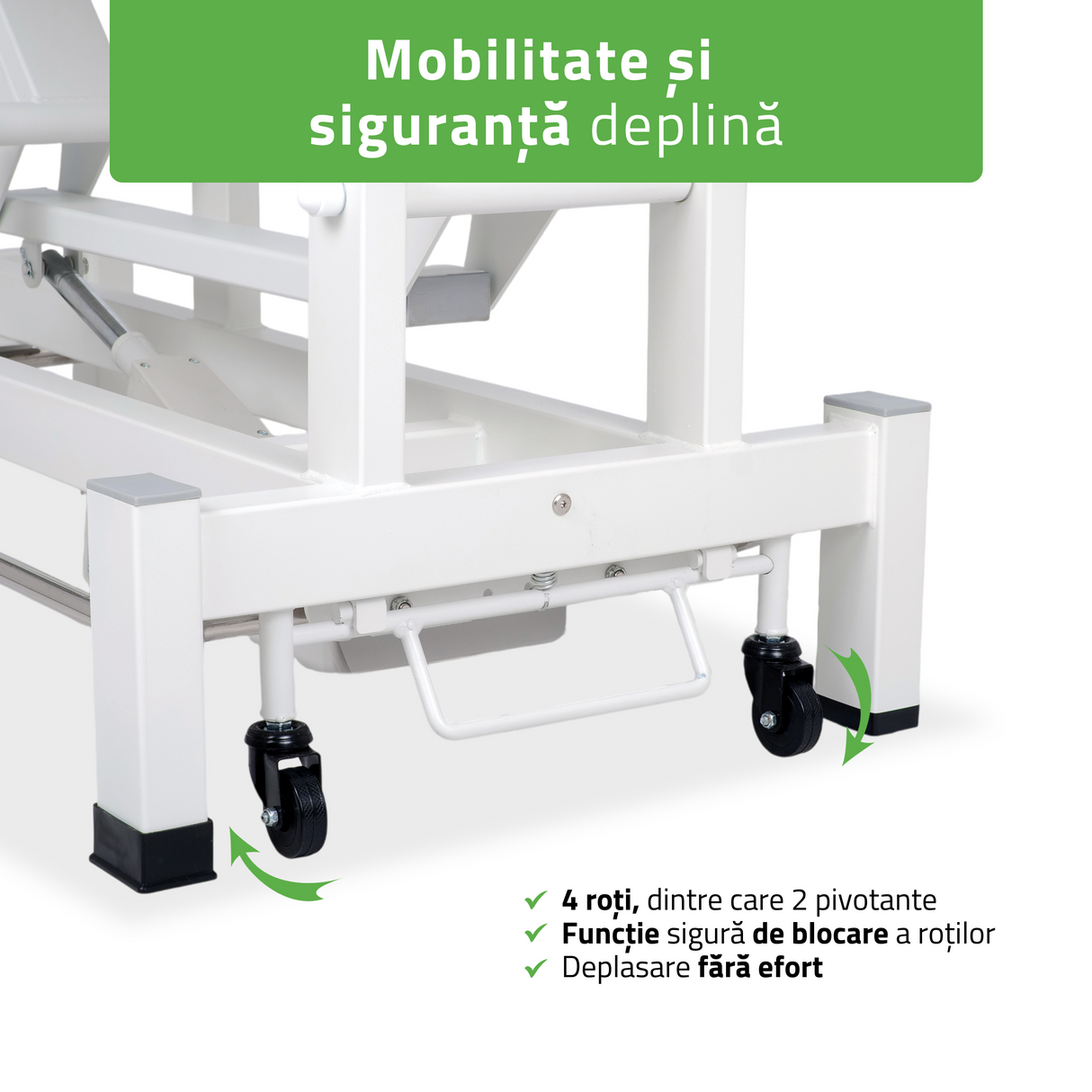 Masă de masaj electrică Fortis 4 Ergo | 2 segmente | Telecomandă manuală | Ramă de control | Garanție 3 ani