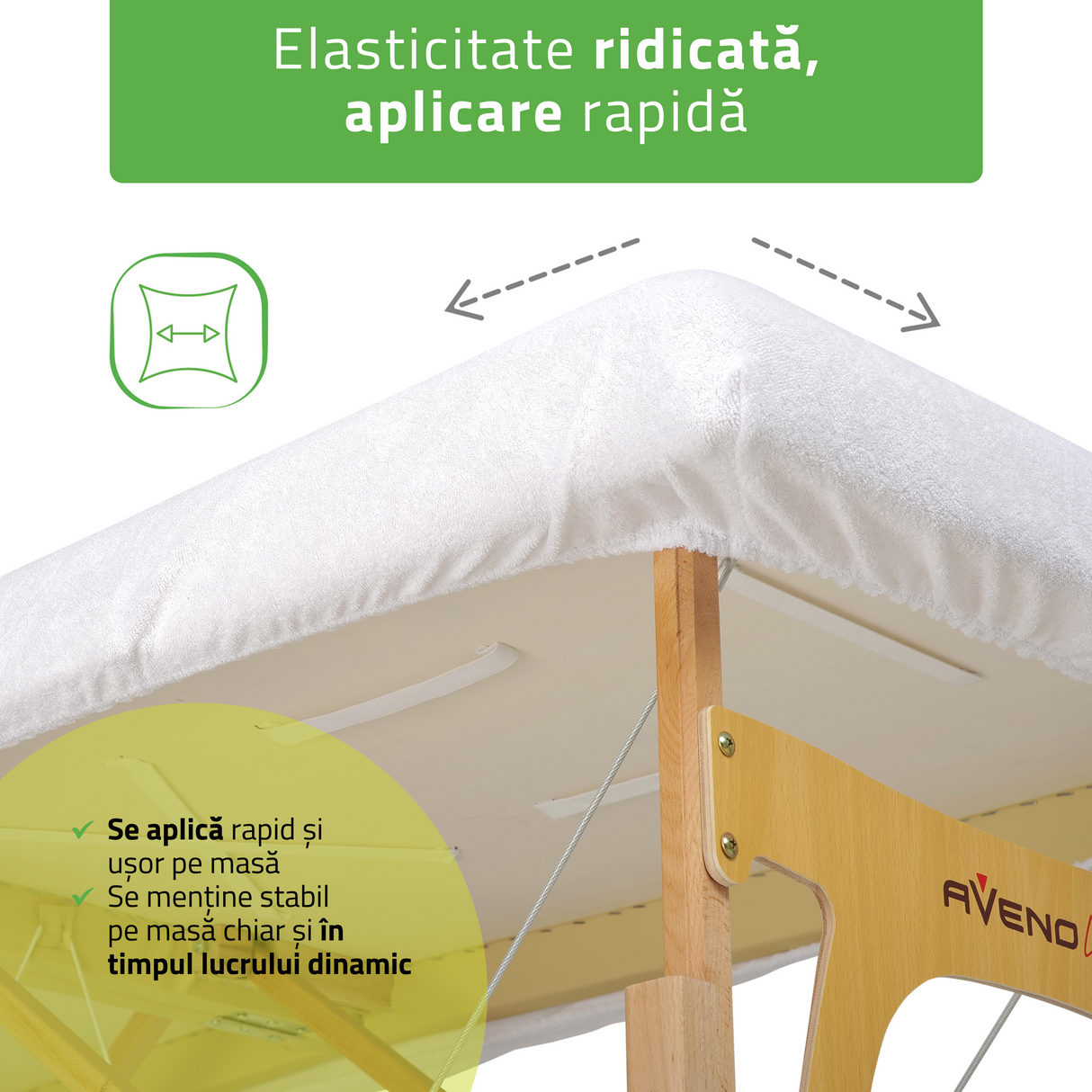 Set Huse din frotir textil pentru mesele de masaj portabile | Bej | Alb | Albastru Marin