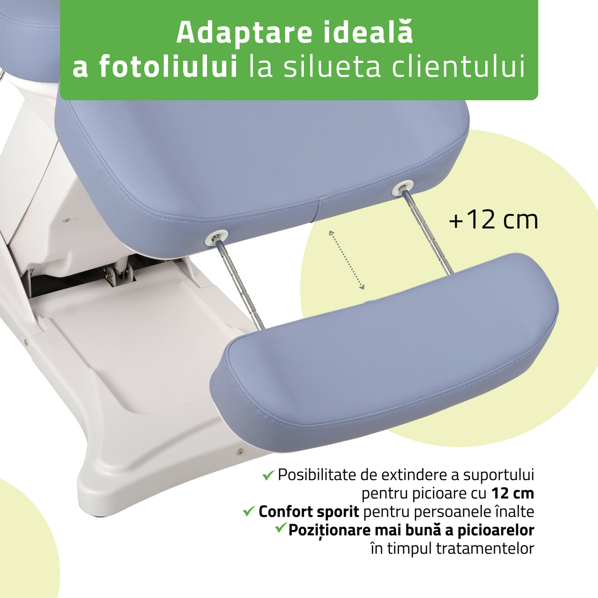 Fotoliu cosmetic, electric Elara PRO 4, violet | Telecomandă manuală | 3 ani garanție!